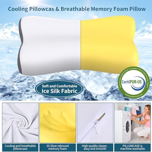 Memory Foam Cervical Neck Pillow for Pain Relief