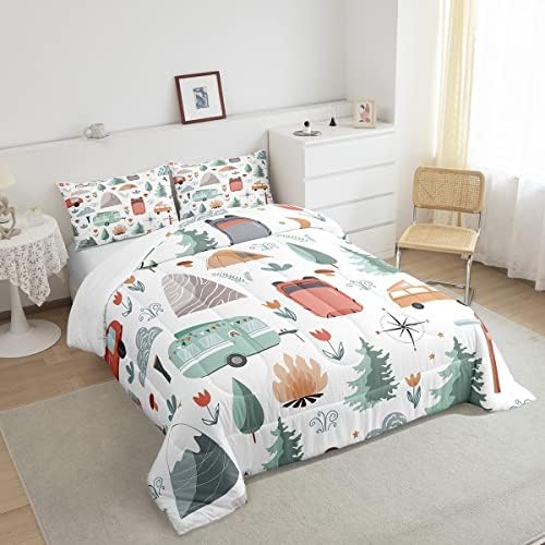Erosebird Full Camper Theme Comforter Set for Kids