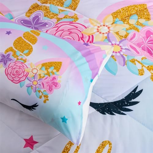 NTBED Unicorn Full Comforter Set for Kids