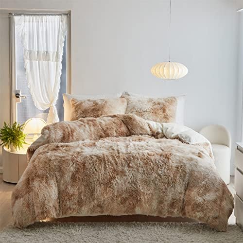 Luxury Shaggy Plush Duvet Cover Set Soft Cuddly Comfort for Home