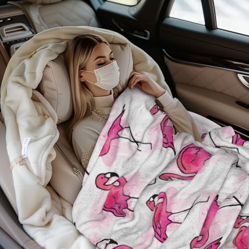 Flamingo Flannel Blanket Premium Anti-Pilling Soft Lightweight