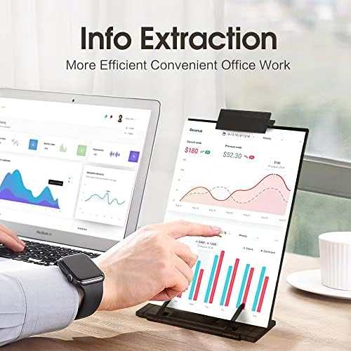 Adjustable Document Holder Stand for Desktop Black Metal Organizer