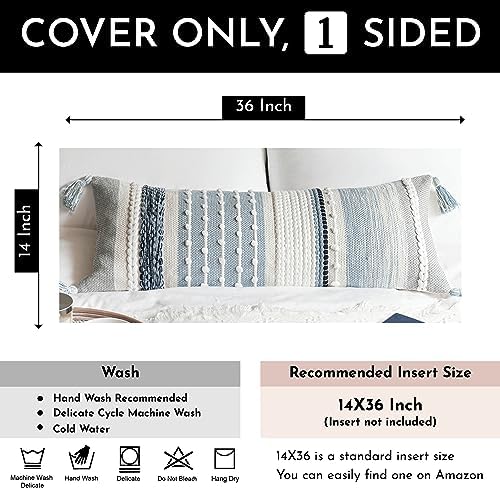 Coastal Blue Decorative Lumbar Pillow Cover