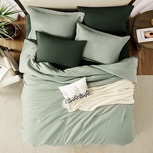 MaiRve Sage Green Comforter Set Queen Size