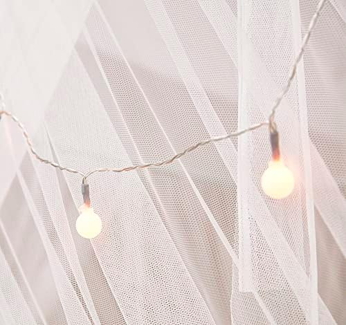 Elegant Bed Canopy with Lighting for Bedroom Decorations