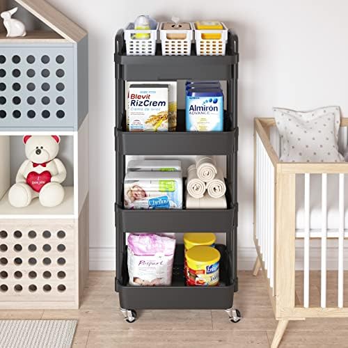 Calmotee 4-Tier Rolling Storage Cart