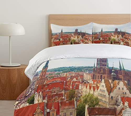 Luxury Twin Duvet Cover Set - Eu Ropean Style City