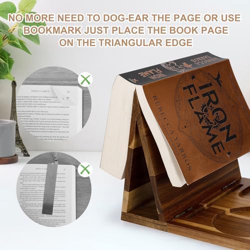 3HQ Acacia Triangle Book Holder