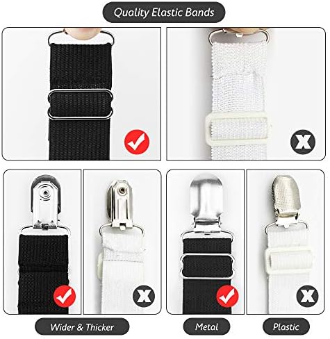 Adjustable Foloda Bed Sheet Fastener 4 Stable Triangle Clips with Nickel Clamps