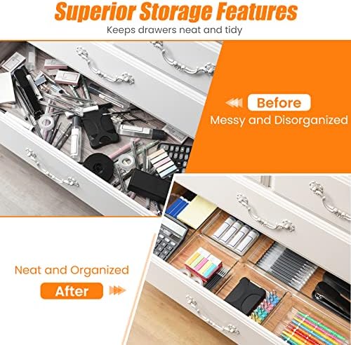 6-Pack Acrylic Drawer Organizers