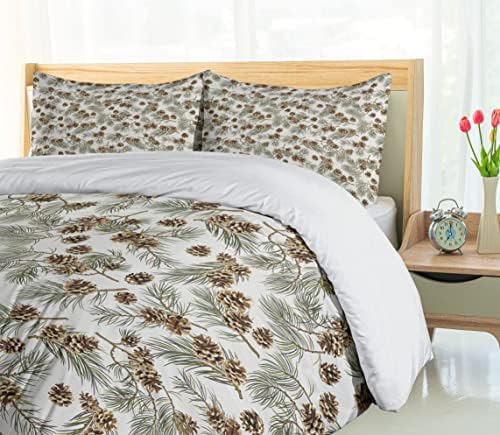 Lunarable Pinecone Duvet Cover Set Looking Good