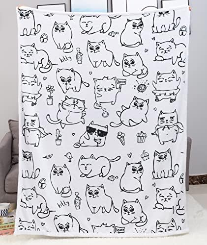 Cat Lightweight Throw for Warmth Cozy Settings