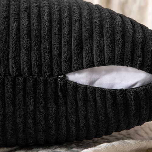 Stylish Black Pillow Covers for Living Room or Bed