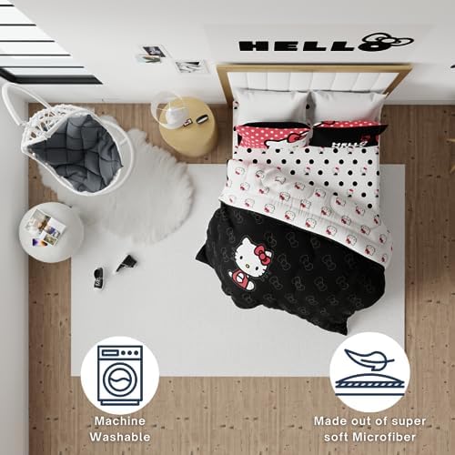 Franco Collectibles Hello Kitty Bedding Reversible Full Microfiber Comforter