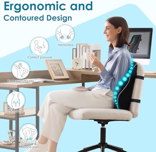 Adjustable Lumbar Pillow for Office Chairs and Cars