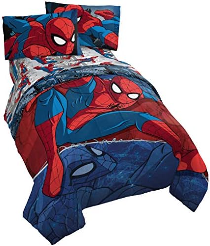 Marvel Spiderman Burst Twin Bed Set Twin Comforter Sheet Set