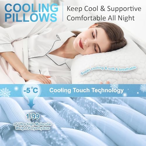 Cooling Ergonomic Memory Foam Pillow