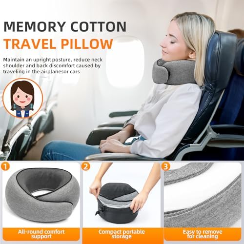 Memory Foam Neck Pillow for Travel