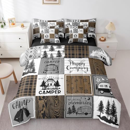 Rustic Camping Bedding Set Queen Bed in a Bag