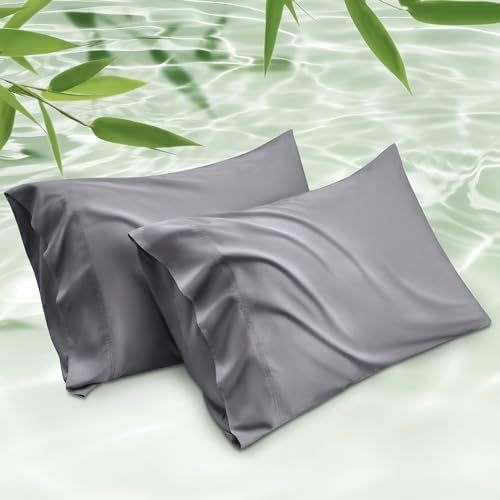 Bedsure 20x30 Pillowcases cooling Bamboo Pillowcase Set for Queen Size