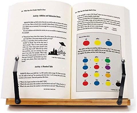 Adjustable Bamboo Book Stand for Reading Desks