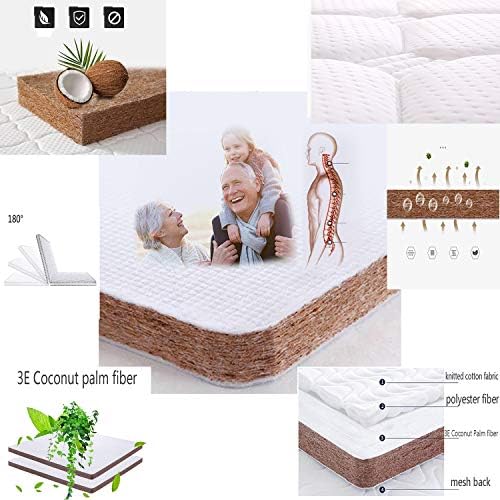 Firm-Felted Coir Mattress Pad for Orthopedic Sleep Gold 100x190cm