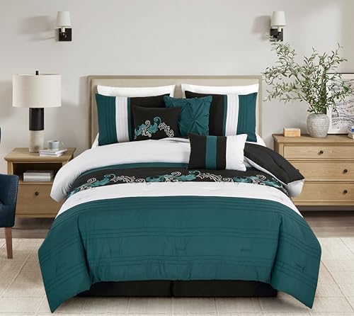 Chezmoi Collection Luxury Leaves Comforter Set