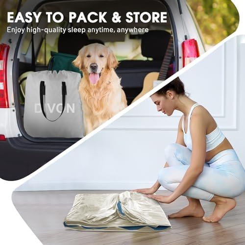 DIVON Twin Air Mattress - compact durable built-in pump