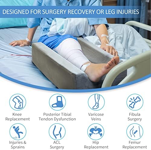 KingPavonini Adjustable Leg Elevation Pillows - Memory Foam for Recovery Pain Relief