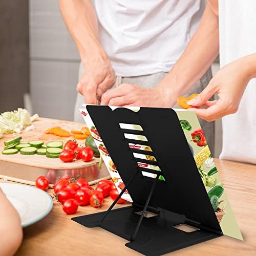 Adjustable Full-Black Metal Book Holder