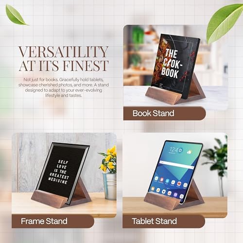 Firewire Walnut Book Stand Modern Display for Home Office