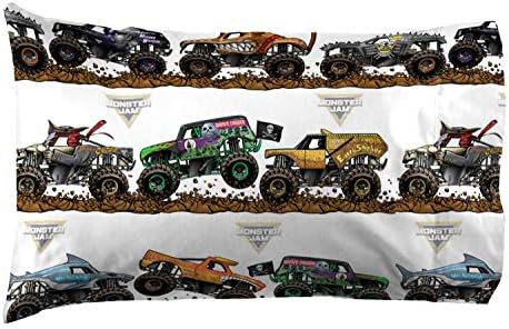 Jay Franco Monster Jam Tracks - Cozy Twin Sheet Set for Kids