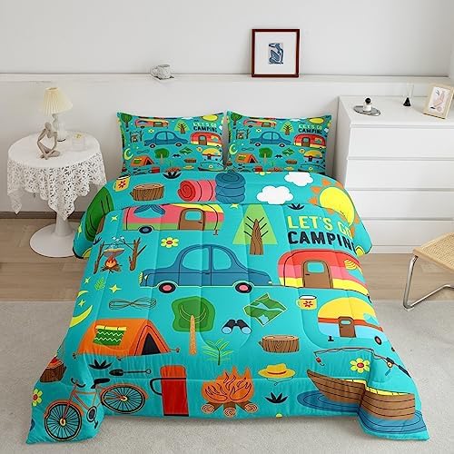 Camper Comforter Set for Travelers - Quilt for Kids and Adults