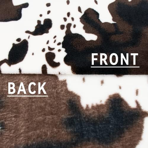 KIVEE Cute Cow Print Throw Blanket - Soft Warm All-Season Travel Home Use