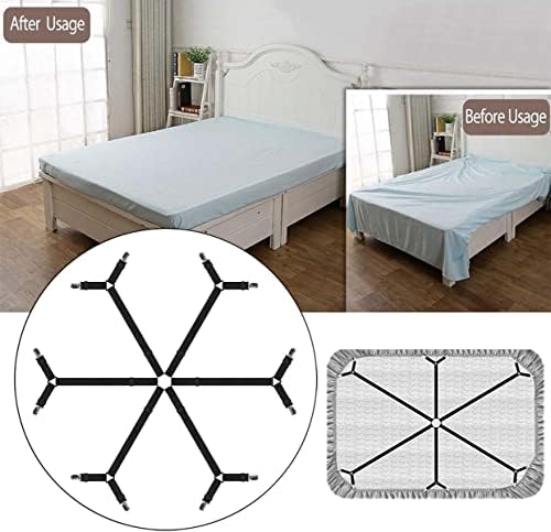 Adjustable Elastic Sheet Fasteners for All Bed Sizes