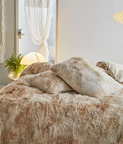 Luxury Shaggy Plush Duvet Cover Set Soft Cuddly Comfort for Home