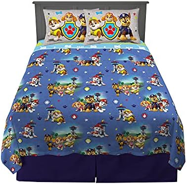 Paw Patrol Kids Bedding Sheet Set Soft Microfiber Full Bed arking