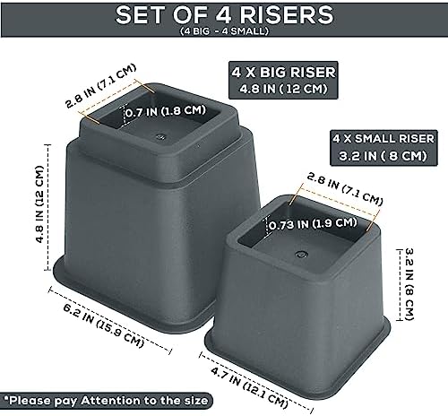 Utopia Bed Risers - Adjust for Perfect Sleep