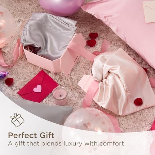 Bedsure Satin Pillowcases Silk-Quality Comfort for Women Men