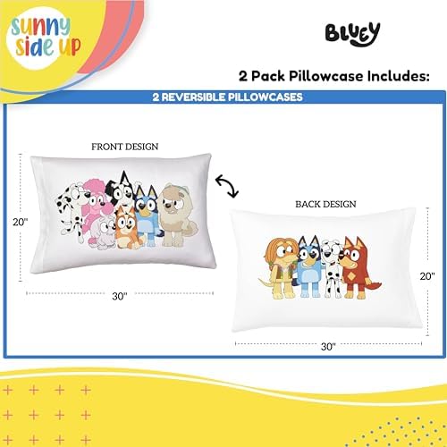 Sunrise Bedtime Reversible Bluey Pillowcases