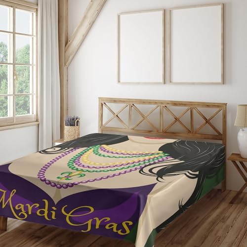 Curated Comfort Ambesonne Mardi Gras Flat Sheet
