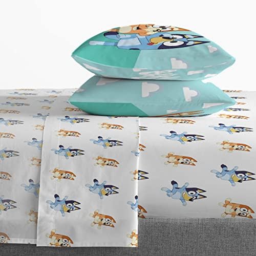 Jay Franco Bluey Bingo Sheet Set - 4 Piece Kids Bedding