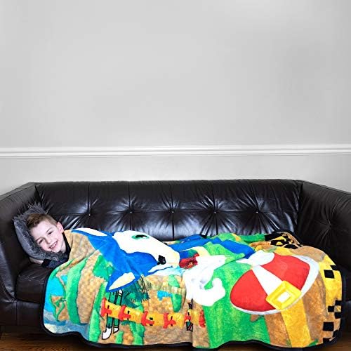 Franco Kids Bedding Perfectly Padded Micro-Raschel Throw Sonic The Hedgehog