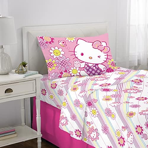 Franco Kids Bedding Super Soft Microfiber Sheet Set Twin Hello Kitty