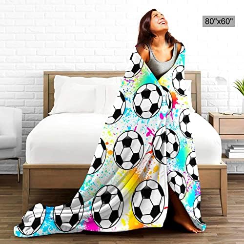 Perfect for Soccer More Lightweight and Cozy 50x40 Flannel Throw Blanket