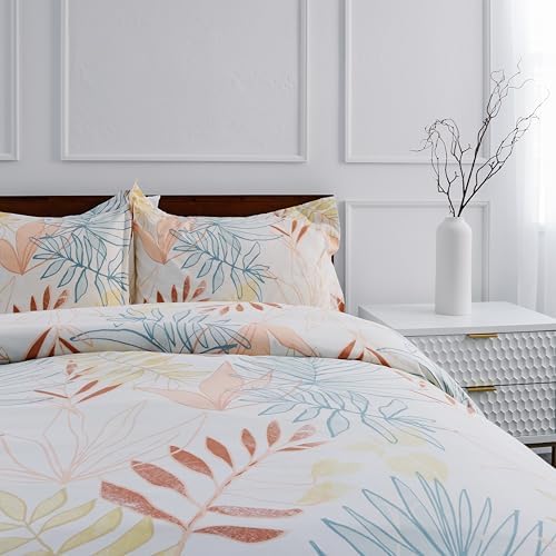 Southshore Fine Living Tropic Leaf Premium Duvet Cover Set KingCalif King