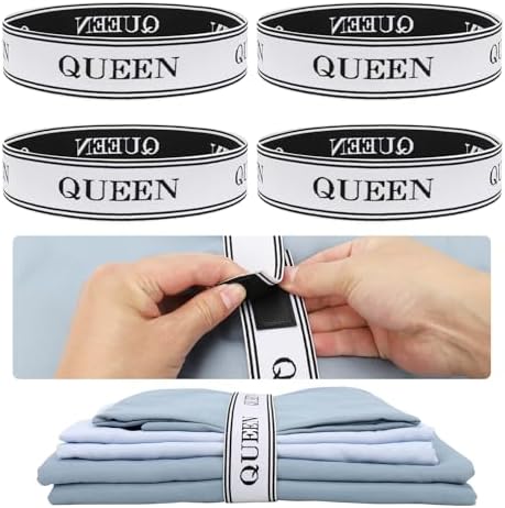 Adjustable Bed Sheet Organizer Bands - Perfect for Your Linen Closet