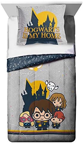 Harry Potter Twin Comforter Set Gray - Best for Kids