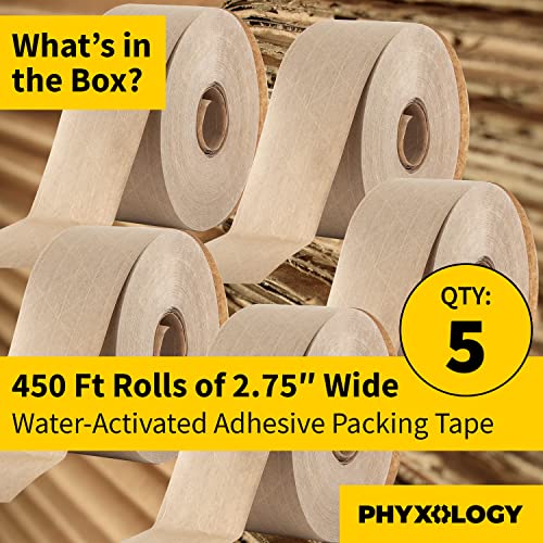 phyXology Ultra Durable Water-Activated Tape for Secure Packaging