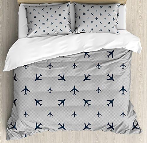 Comfort Style handwritten Plane Airplane Duvet Cover Set by Ambesonne